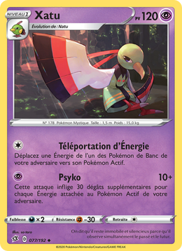 Xatu 77/209 Pokémon Clash des Rebelles