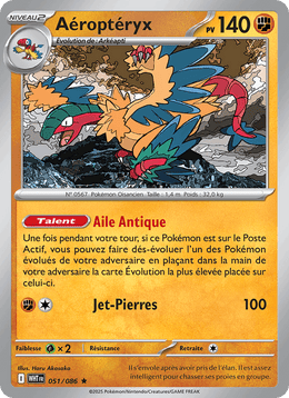 Aéroptéryx 051/173 Pokémon Flamme Blanche (WHT)