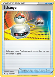 Échange 183/216 Pokémon Épée et Bouclier