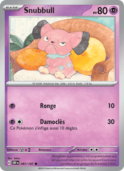 Snubbull 087/230 Pokémon Flammes Obsidiennes (EV03)