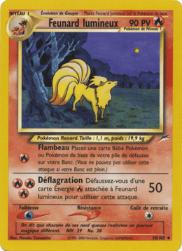 Feunard lumineux 50/113 Pokémon Neo Destiny (N4)