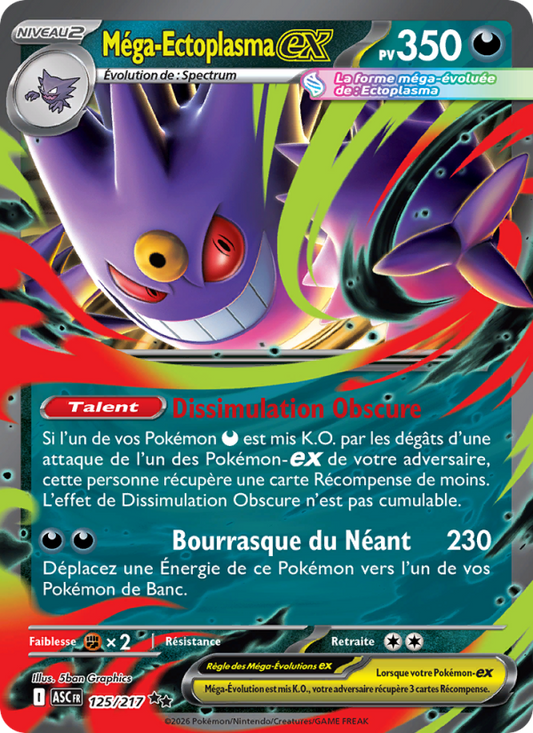 Méga-Ectoplasma-ex - Mega Gengar ex - Héros Transcendants 125