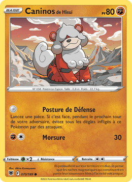 Caninos de Hisui 070/216 Pokémon Astres Radieux (ASR)