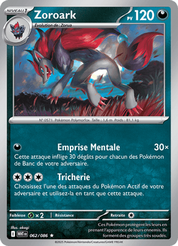 Zoroark 062/173 Pokémon Flamme Blanche (WHT)