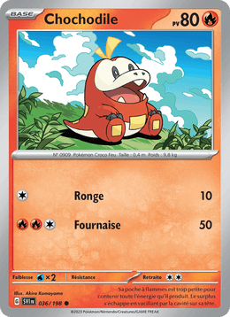 Chochodile 036/258 Pokémon Écarlate et Violet (EV01)