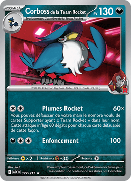 Corboss de la Team Rocket 127/295 Pokémon Héros Transcendants (ME2.5)
