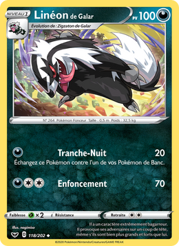 Linéon de Galar 118/216 Pokémon Épée et Bouclier