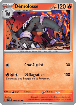Démolosse 034/258 Pokémon Écarlate et Violet (EV01)