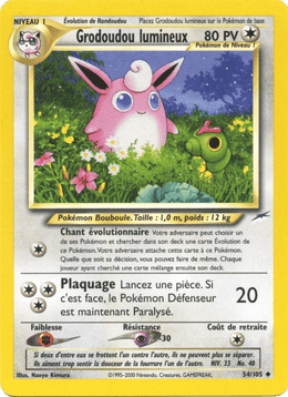 Grodoudou lumineux 54/113 Pokémon Neo Destiny (N4)