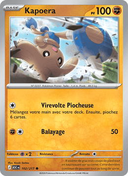 Kapoera 102/295 Pokémon Héros Transcendants (ME2.5)