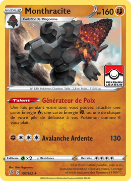 Monthracite 107/209 Pokémon Clash des Rebelles