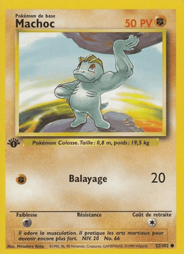 Machoc 52/102 Pokémon Set de Base (BS)