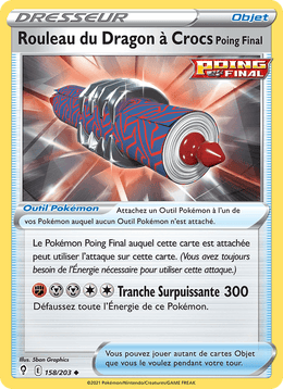 Rouleau du Dragon à Crocs Poing Final 158/237 Pokémon Évolution Céleste (EVS)
