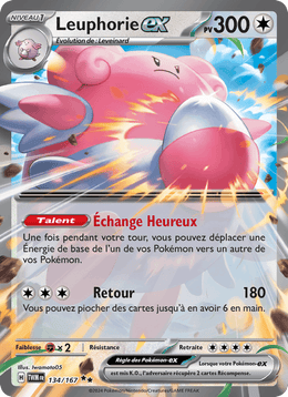 Leuphorie-ex 134/226 Pokémon Mascarade Crépusculaire (EV06)