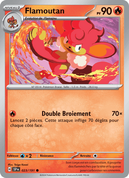 Flamoutan 023/252 Pokémon Étincelles Déferlantes (EV08)