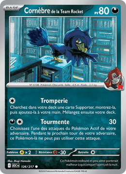 Cornèbre de la Team Rocket 126/295 Pokémon Héros Transcendants (ME2.5)