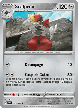 Scalproie 065/172 Pokémon Foudre Noire (BLK)