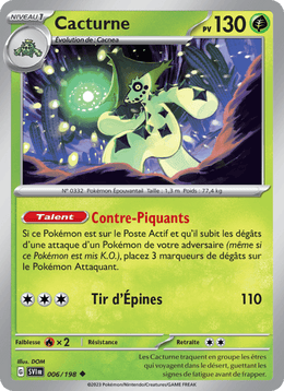 Cacturne 006/258 Pokémon Écarlate et Violet (EV01)
