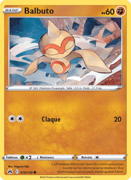 Balbuto 070/160 Pokémon Zénith Suprême (CRZ)