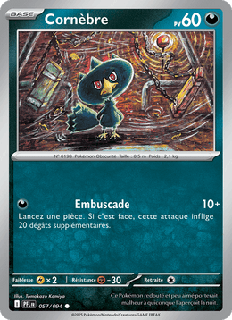 Cornèbre 057/130 Pokémon Flammes Fantasmagoriques (ME02)