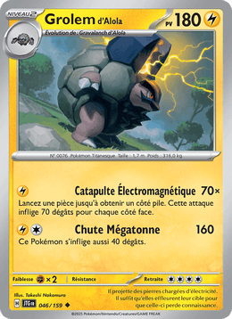 Grolem d'Alola 046/190 Pokémon Aventures Ensemble (EV09)