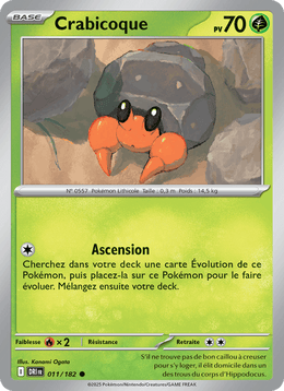 Crabicoque 011/244 Pokémon Rivalités Destinées (EV10)
