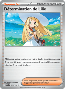 Détermination de Lilie 119/188 Pokémon Méga-Évolution (ME01)