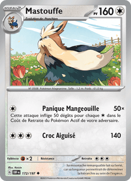 Mastouffe 172/230 Pokémon Flammes Obsidiennes (EV03)