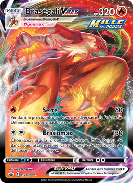 Braségali VMAX 21/233 — Pokémon Règne de Glace (CRE)