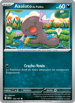 Axoloto de Paldea 126/230 Pokémon Flammes Obsidiennes (EV03)