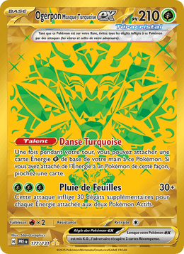 Ogerpon Masque Turquoise-ex 177/180 Pokémon Évolutions Prismatiques (EV8.5)