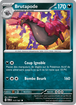 Brutapode 117/226 Pokémon Mascarade Crépusculaire (EV06)