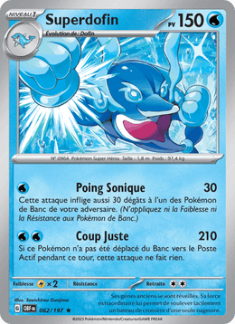 Superdofin 062/230 Pokémon Flammes Obsidiennes (EV03)