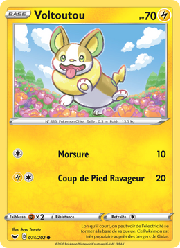 Voltoutou 74/216 Pokémon Épée et Bouclier