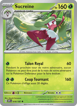 Sucreine 018/230 Pokémon Flammes Obsidiennes (EV03)
