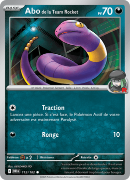 Abo de la Team Rocket 112/244 Pokémon Rivalités Destinées (EV10)