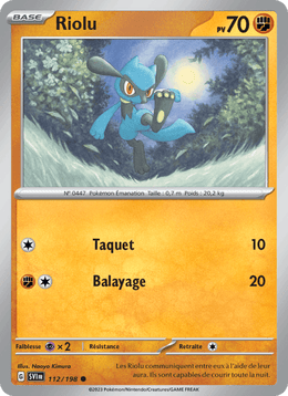 Riolu 112/258 Pokémon Écarlate et Violet (EV01)