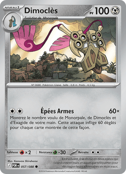 Dimoclès 057/124 Pokémon Équilibre Parfait (ME03)