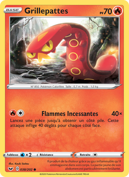 Grillepattes 38/216 Pokémon Épée et Bouclier
