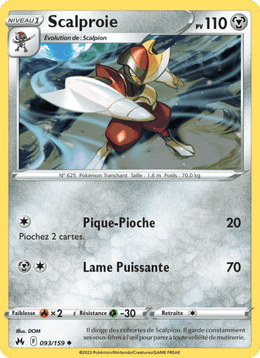 Scalproie 093/160 Pokémon Zénith Suprême (CRZ)