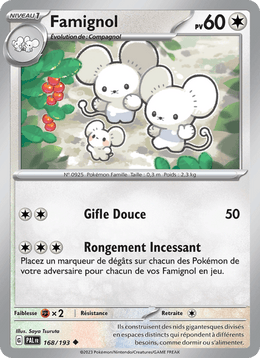 Famignol 168/279 Pokémon Évolutions à Paldea (EV02)