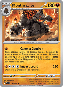 Monthracite 120/295 Pokémon Héros Transcendants (ME2.5)