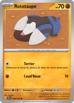 Rototaupe 108/252 Pokémon Étincelles Déferlantes (EV08)