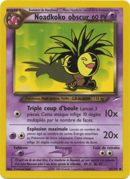 Noadkoko obscur 33/113 Pokémon Neo Destiny (N4)