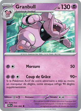 Granbull 038/130 Pokémon Flammes Fantasmagoriques (ME02)