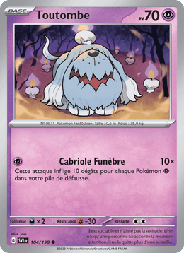 Toutombe 104/258 Pokémon Écarlate et Violet (EV01)