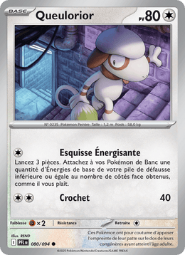 Queulorior 080/130 Pokémon Flammes Fantasmagoriques (ME02)