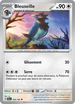 Bleuseille 165/279 Pokémon Évolutions à Paldea (EV02)