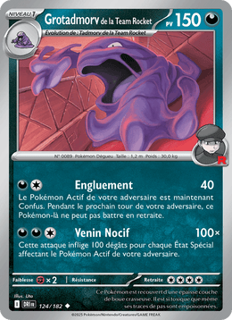 Grotadmorv de la Team Rocket 124/244 Pokémon Rivalités Destinées (EV10)