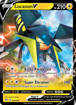 Lucanon V 60/201 Pokémon Ténèbres Embrasées